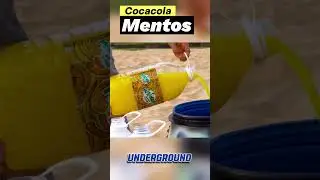 Coca and Many Other Sodas vs Mentos in Underground #shorts