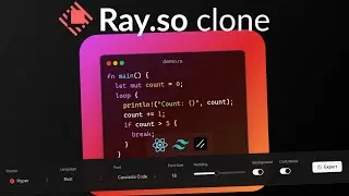 Build a Code Screenshot React Project (Ray.so Clone) with Tailwind CSS and ShadCN UI