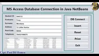 How to Connect Access Database in Java NetBeans - Part  1 and 2 of 3