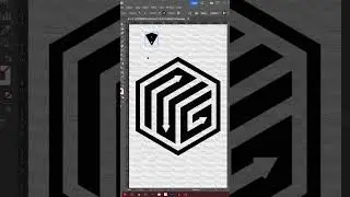 N + G Polygon logo design process in Adobe illustrator speed art tutorial.