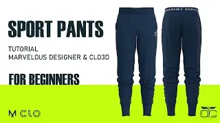 Sport Pants Tutorial For Beginners (Marvelous designer - Clo3d) Academy Center