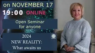 Open Online Seminar with Natalia Rodina on November 17