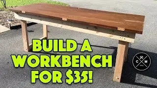 How To Build A Workbench with a Solid Core Door for $35 | Crafted Workshop