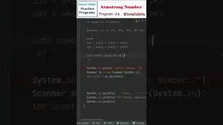 Java Program 73 | Armstrong Number in java #Shorts #java #coding #programming