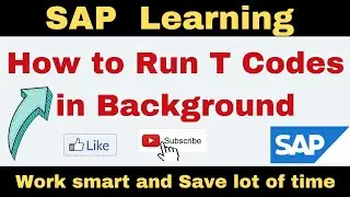 How to execute SAP T Codes in Background to save time and avoid ABAP run time error II Work smartly