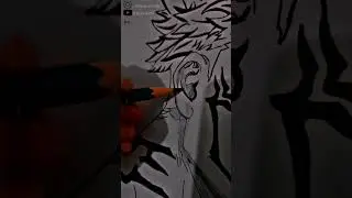 I drew ryumen sukuna from jujutsu kaisen 😈🔥