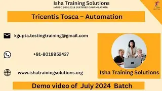 Tricentis Tosca – Automation  Demo on 24th July 2024