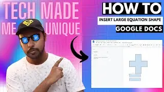 How to insert large equation shape in google docs | how to insert shapes on google docs