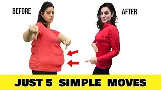 5 Simple Moves To Lose Belly Fat At Home For Beginners | Try It Once & Thank Me Later