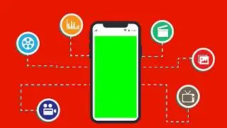 Mobile phone and laptop data transfer Green screen subscribe frame 4K HIGH