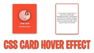 Easy Card User Interface  hover effect || Pure CSS card hover effect .