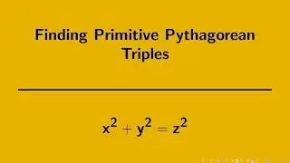 Number Theory | Primitive Pythagorean Triples