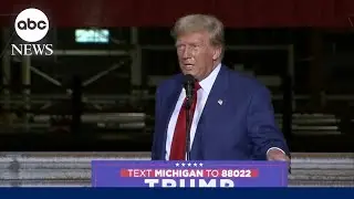 Former President Donald Trump delivers speech at Michigan campaign event