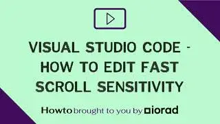 Visual Studio Code - How to edit fast scroll sensitivity