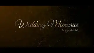 After effect tutorial: golden wedding title animation, No Plugins required