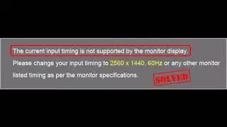 How to solve input timing error