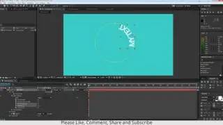 Add text on path (round path) in Adobe After Effect | Code and Design