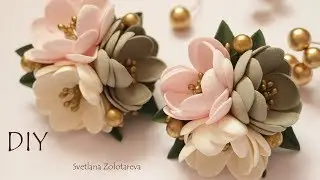 Hair bands Simple flowers from foamiran DIY