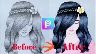 art drawing photo editing | PicsArt | farhana drawing academy | tech chandon