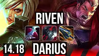 RIVEN vs DARIUS (TOP) | 2200+ games, 10/3/7 | NA Grandmaster | 14.18