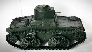 ТАНК Т-38 ИЗ ПЛАСТИЛИНА