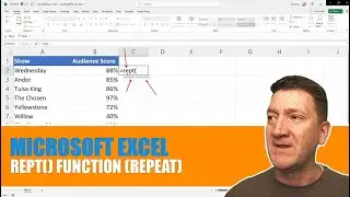 Learn how to use the REPT (repeat) Function in Excel