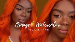 Orange 🍊 Watercolor Method: Yolova Hair