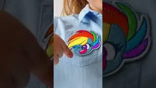 Наклейка патч многоразовый нашивки на одежду Май Литл Пони My Little Pony Дэш