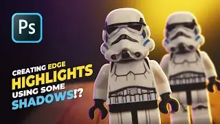 How to Create Edge Highlights Using Shadows in Photoshop! Secret Photoshop Trick!