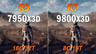 Ryzen 7 9800X3D vs Ryzen 9 7950X3D - Benchmark and Gaming Test