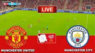 LIVE🔴| Manchester United vs Manchester City - FA Community Shield FINAL | PES 21 Simulation