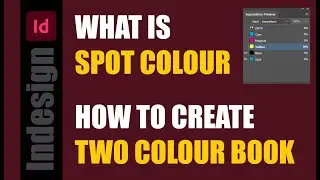 Spot colour in indesign  | How to create two colour book in indesign | 