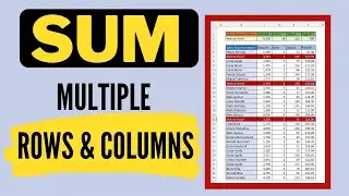 Return / SUM MULTIPLE Columns and Rows. With FREE TEMPLATE.