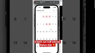 Make Calendar View in iOS Swift 5 #ikh4ever #shorts #swiftui #ios #calendar