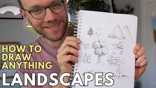 How to Draw Trees and Landscapes - Draw Anything 6