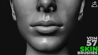 Sculpting skin in ZBrush. Skin VDM Brushes for ZBrush.