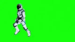 Tiktok astronaut running green screen