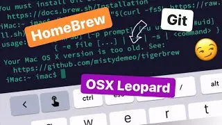 How to Install Brew with git on old iMac from iPhone Termius ssh terminal app