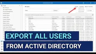 How to export users from Active Directory