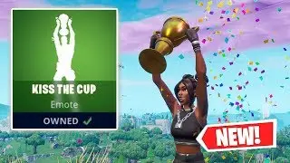 NEW KISS THE CUP Emote Gameplay in Fortnite!