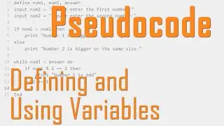 Working with Variables in Pseudocode