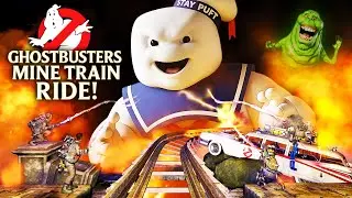 GHOSTBUSTERS!!! Mine Train Coaster & Dark Ride! POV [CC]