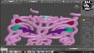 CNC CURLY 3D RELIEF FOR DOOR DESIGN 3DS MAX