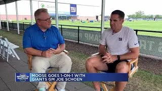 Moose talks to GIants GM Joe Schoen