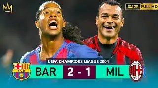 RONALDINHO SCORED AT THE LAST MINUTE AND DESTROYED MILAN DE CAFÚ IN UCL 2004