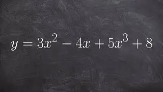 How to identify the leading coefficient and degree of a polynomial