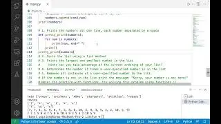 Introduction to Programming with Python: Lists/Strings and 1D List Practice Problems