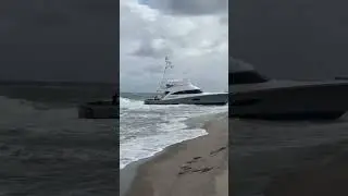 92' Viking beached in Delray Beach FL