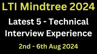 LTI Mindtree Latest Technical Interview Experience 2024 Batch | mindtree technical interview ques