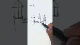 easy 🏰 drawing #drawing #youtubeshorts #art